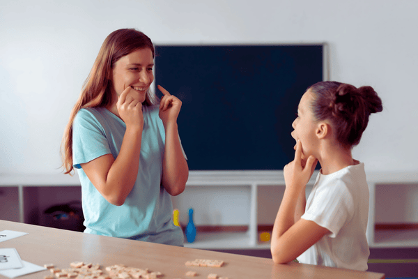 Speech and voice therapy session at Care of Balance Patna